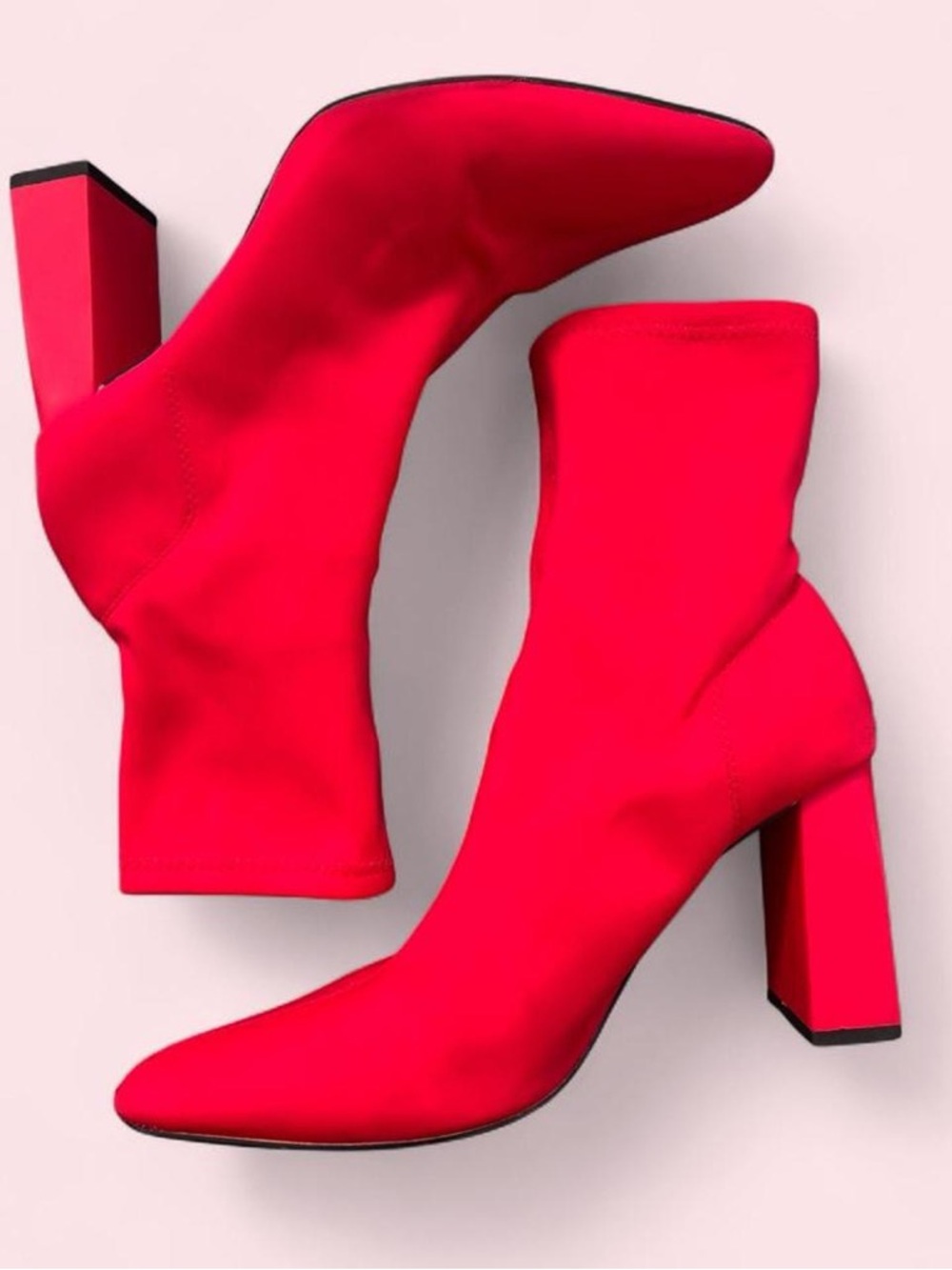 Zara Red Heeled ankle boots